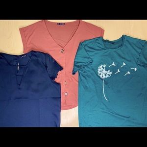 3 women’s shirts - large